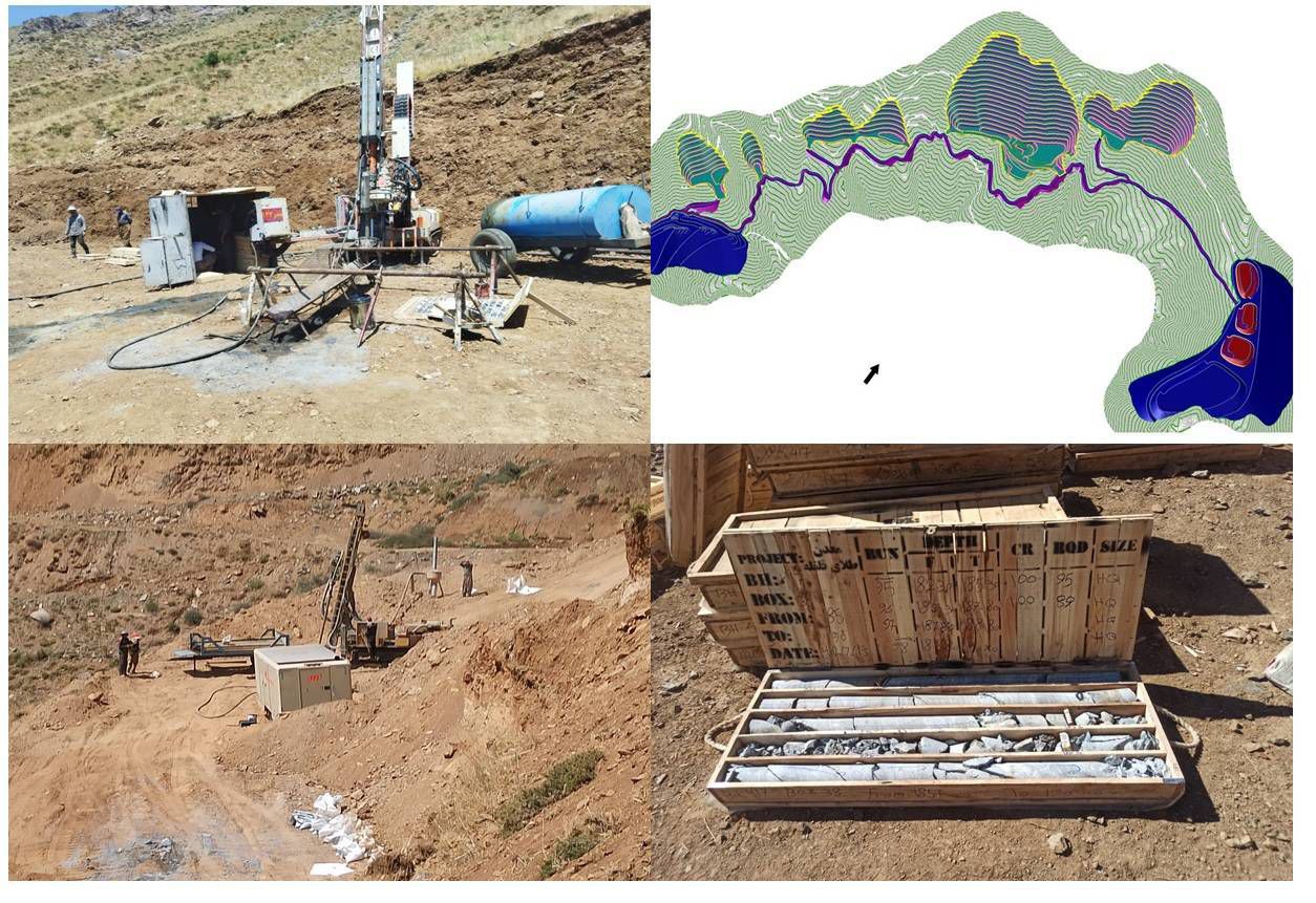 Development of exploration activities in the Qalqoleh Saqqez gold mine